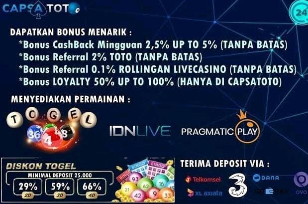 Capsatoto -Bandar Togel Online Via Pulsa| Agen Togel Sydney,Singapore, 7STAR,HONGKONG| Bandar Togel
